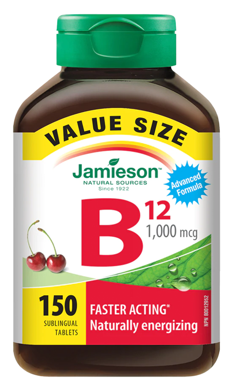 Jamieson B12 1000 mcg tableta me shije qershije 100% natyrale